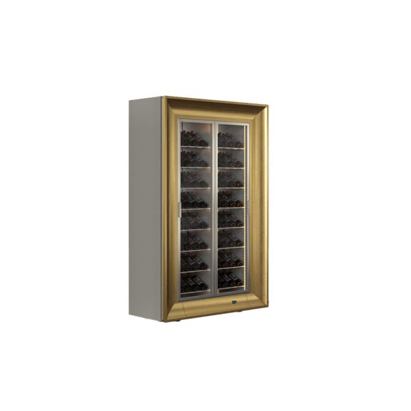 Wine Accomplis - Della Marta - MOD Gold Coated Shaped Frame with Satin-Finish Steel Side Panel